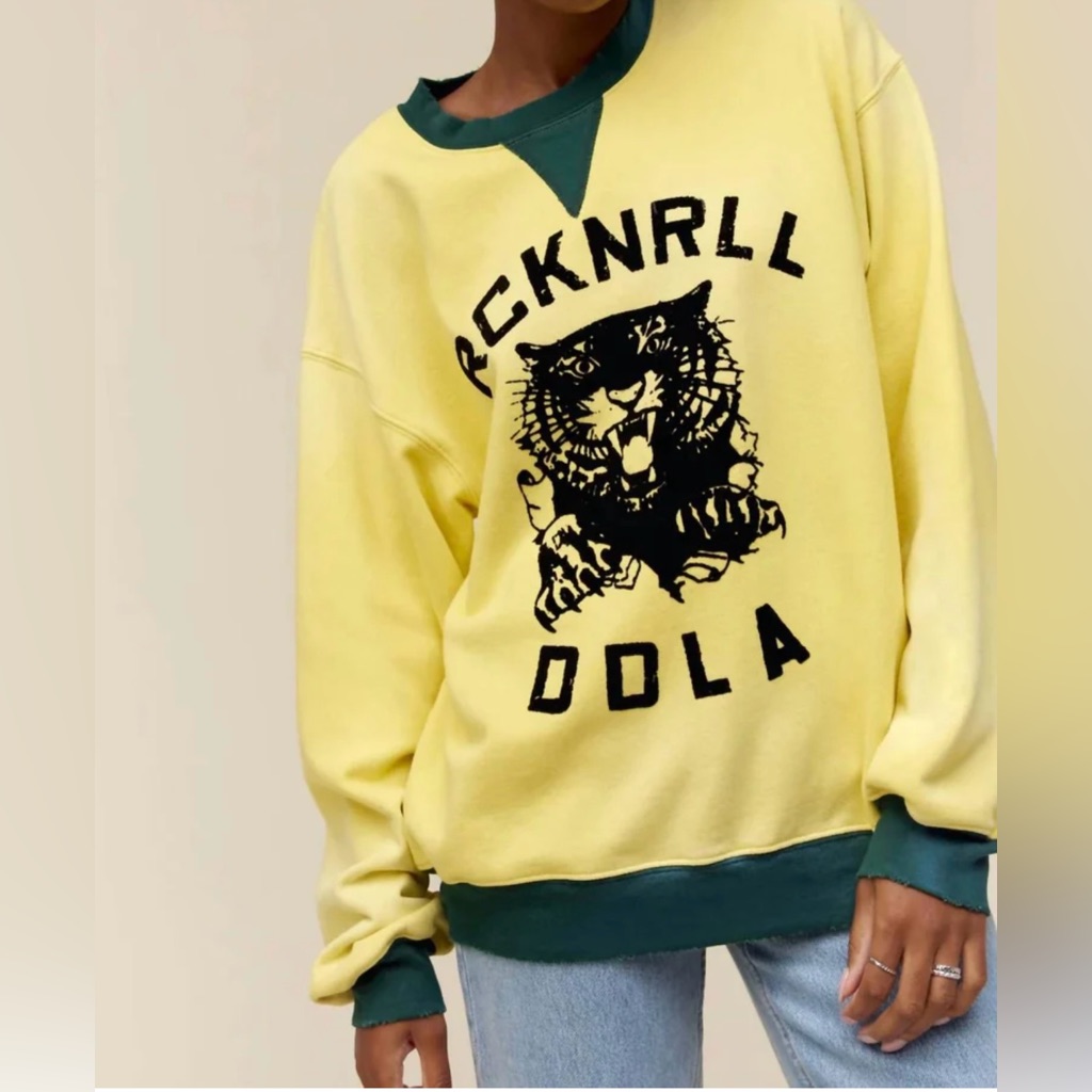 Daydreamer, Nwot Rcknrll Ddla Tiger Colorblock Crew, Size Medium